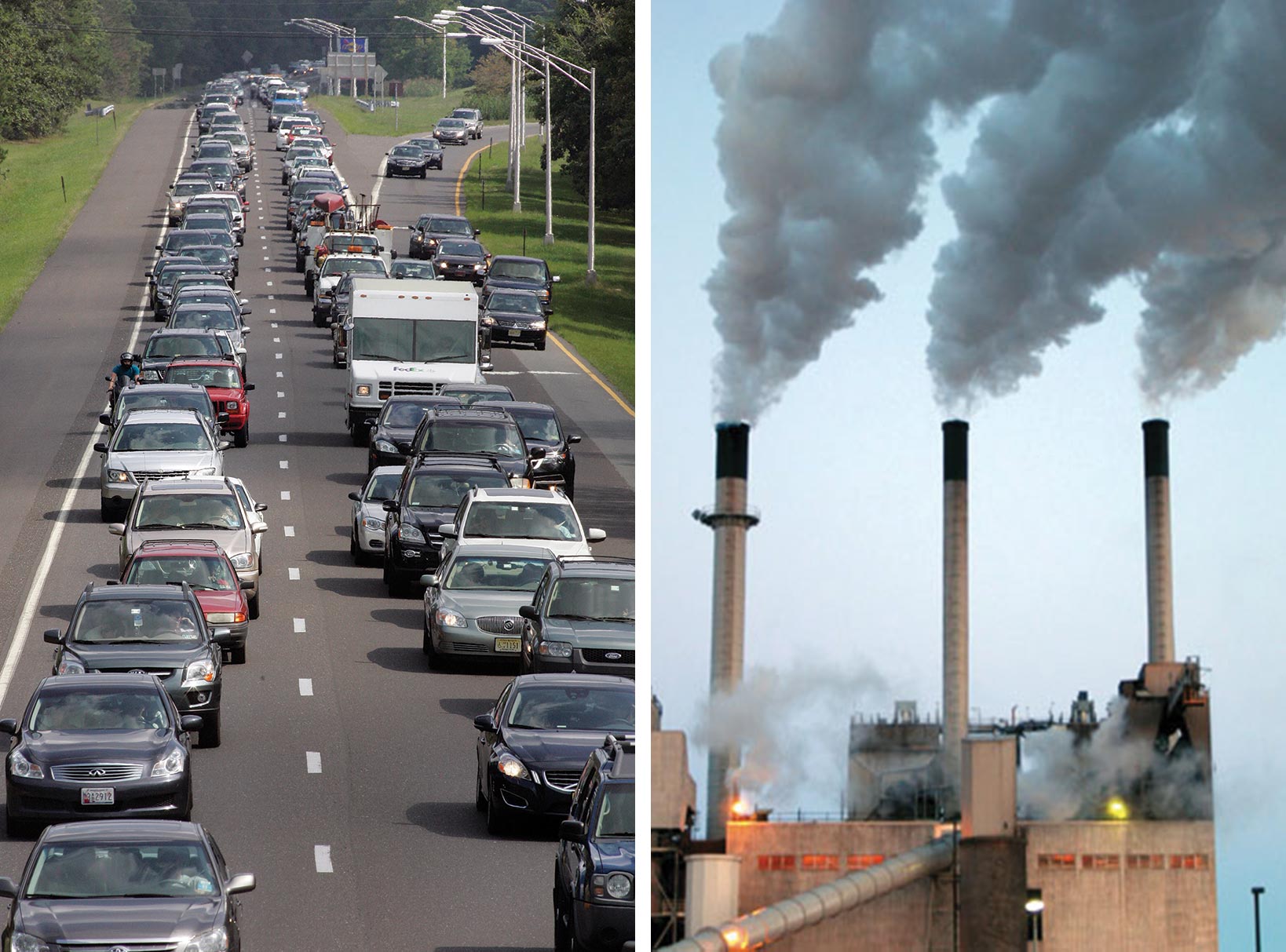 highway traffic; power plant